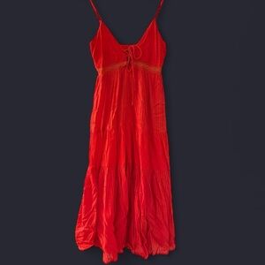 Lulu's Vibrant Red Maxi Dress